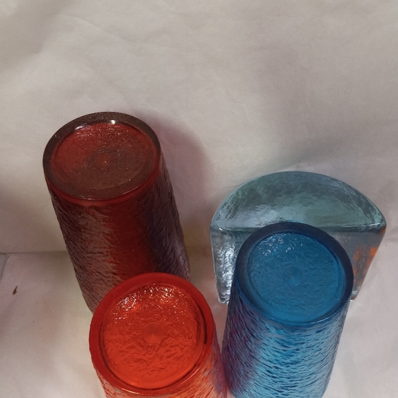 ACRYLIC Tumblers Set of 4 Glasses 20 oz Red, Blue, Orange, Green - Picture 8 of 8